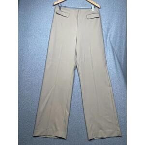 Zara Straight Leg Pants Womens Size L Beige Minimalist Simple Career Office